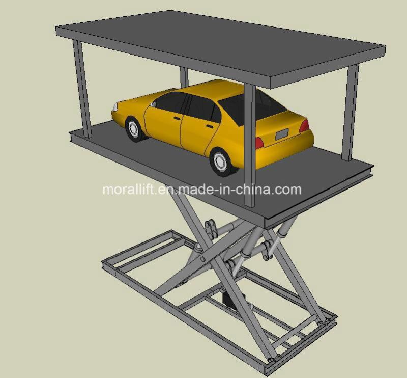Underground Garage Car Parking Lift with Car Top Roof