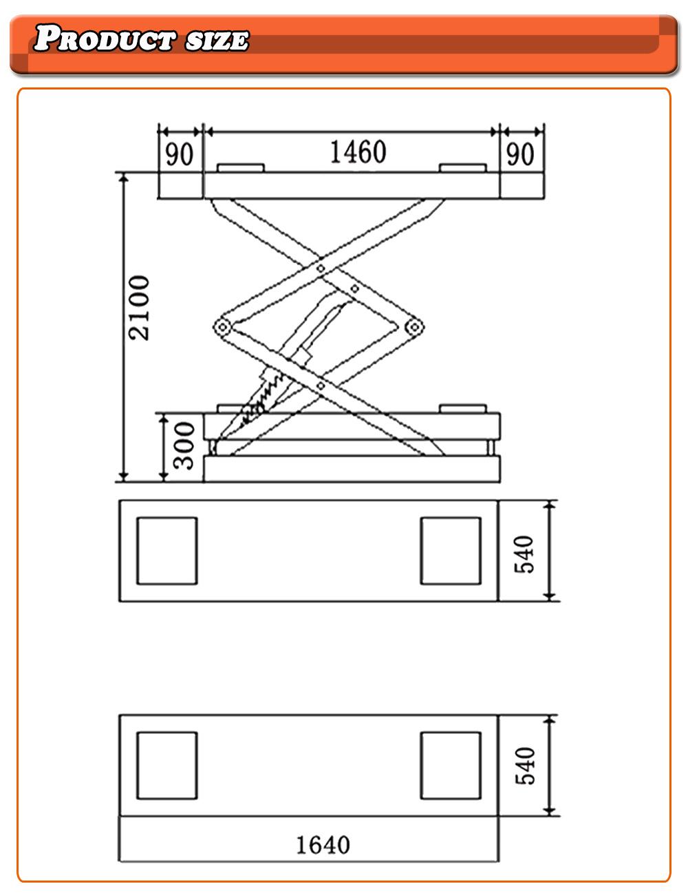 Yingkou Jaray New in Ground Scissor Lift for Car 3500kg Good Price Workshop Used Car Scissor Lift for Sale