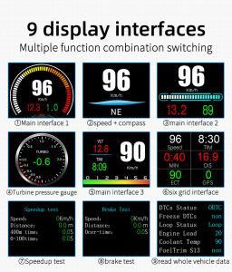 Easy Plug 100% Universal Car Hud P11 Head up Display Smart Gauge OBD2 GPS Dual System