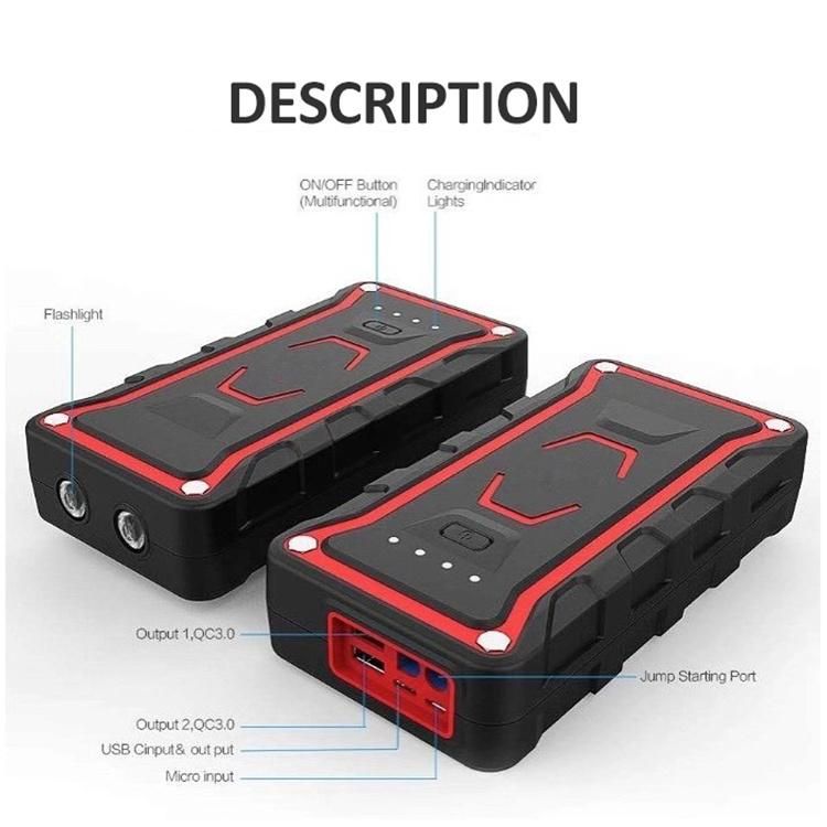 Waterproof Rugged Vehicle Jumper Box 1100A Peak Portable Battery Jump Pack Car Jump Starter