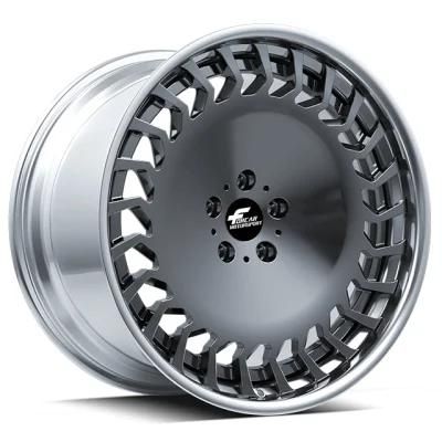 New T6061-T6 18-24 Inch Customized Two-Pieces Forged Car Wheel Rims