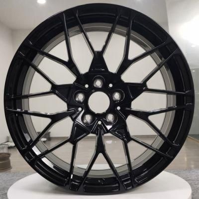 1 Piece Forged T6061 Alloy Rims Sport Aluminum Wheels for Customized Mag Rims Alloy Wheels with Black Machined Face