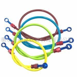 PVC Heat Resistance Brake Brake Line Hose PTFE Stainless Steel Wire Braided Hose for Motorcycle
