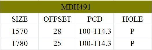 MDH491 JXD Brand Auto Spare Parts Alloy Wheel Rim Aftermarket Car Wheel