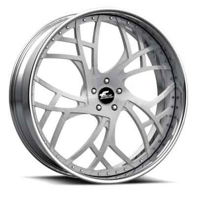 Brushed Two-Pieces T6061-T6 18-24 Inch Forged Sport Car Wheel Rims
