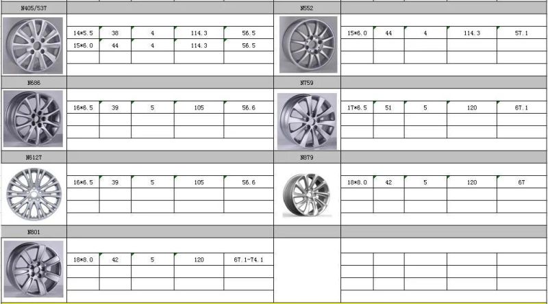N686 JXD Brand Auto Spare Parts Alloy Wheel Rim Replica Car Wheel for Buick Excelle XT