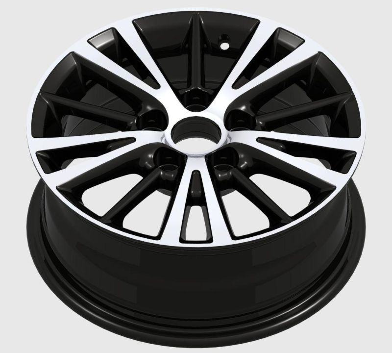 OEM/ODM Alumilum Alloy Wheel Rims 15X6.0 Inch 5X114.3 PCD Black Machined Face and Lip Professional Manufacturer for Passenger Car Wheel Car Tire