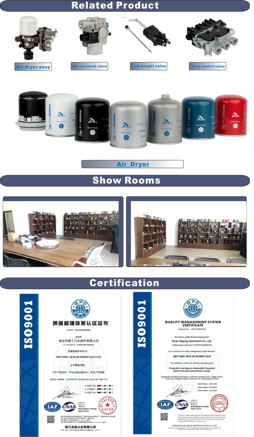 High Quality Truck Parts Manufacturer Parts Air Suspension Pressure Cabin Leveling Valve Height Control Valve 4640070010 for Volvo and Benz Truck