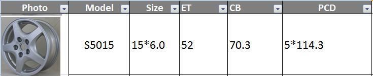 S5015 JXD Brand Auto Spare Parts Alloy Wheel Rim Replica Car Wheel for Buick GL8