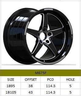 M675F JXD Brand Auto Spare Parts Alloy Wheel Rim Aftermarket Car Wheel