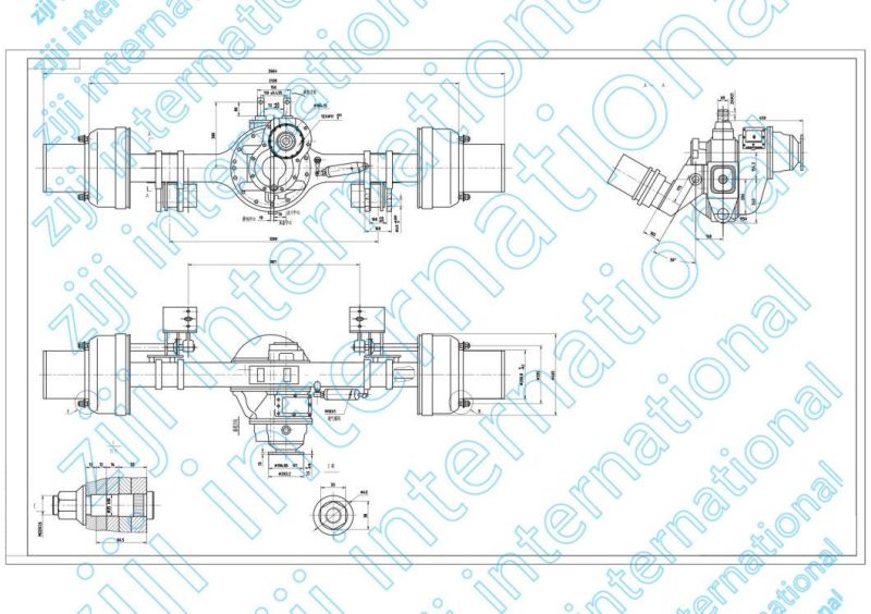 Oilfield Workover Rig Axle Steering Axle Drive Axle Steering Through Drive Axle Steering Drive Axle Through Axle Rigid Drive Axle