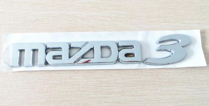 ABS 3D chrome car auto letter emblem MAZDA 3 letter car logo