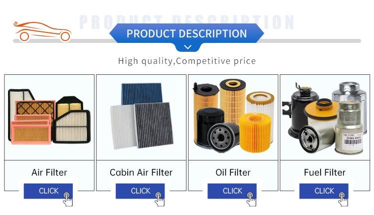 Auto Parts Filters Element Air Filter Remove Dust and Impurities