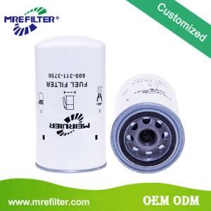 Auto Customized Parts Engine Fuel Filter for Komatsu Trucks 600-311-3750