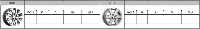 N4111 JXD Brand Auto Spare Parts Alloy Wheel Rim Replica Car Wheel for FIAT