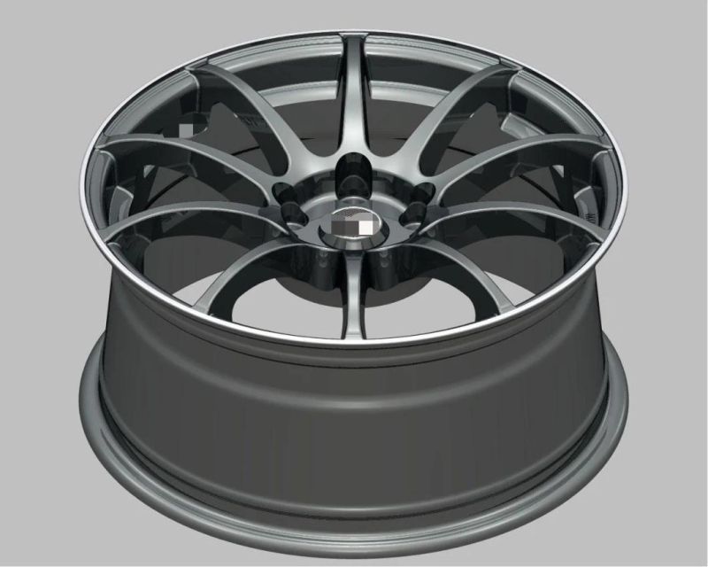 17 Inch 5X114.3 for Passengers Car Tires Aluminum Alloy Wheel Rim Manufacturer Sales Customizable Black Machined Lip
