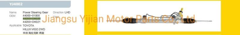Hydraulic Steering Rack for Toyota Hilux Vigo 2WD LHD 44200-0K020 44200-0K021 44200-01000