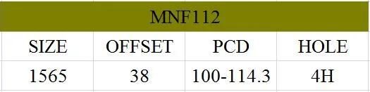 MNF112 JXD Brand Auto Spare Parts Alloy Wheel Rim Aftermarket Car Wheel