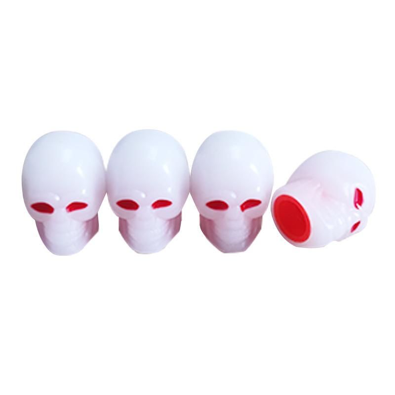 Plastic Skull Luminous Auto Glow in The Dark Tire Valve Caps Dust Cover for Car