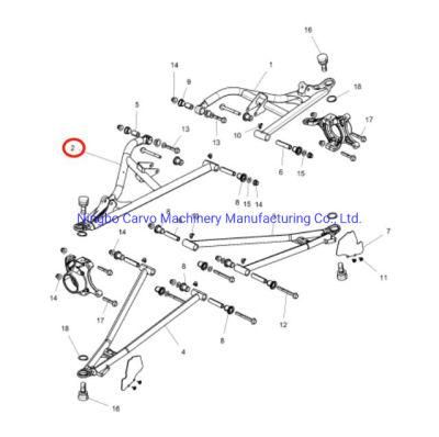 Polaris Weld Ctrl Arm Upr Fr Rh 64 Blk OE#1020947 Control Arm