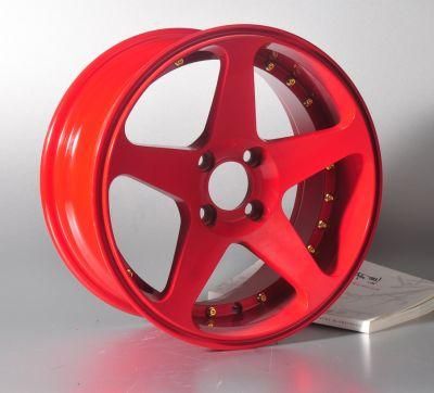 Red 5spokes 15X7.0 Wheel Rim Tuner