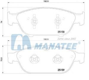 Front Disc Brake Pads for Audi A5 A6 A7 A8 4h0 698 151 G