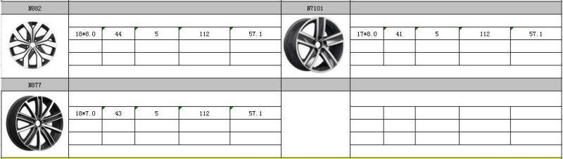 N7101 JXD Brand Auto Spare Parts Alloy Wheel Rim Replica Car Wheel for Volkswagen CC
