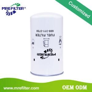 Auto Spare Parts Diesel Fuel Filter for Komatsu Truck Engines 600-311-3750