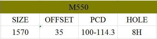 M550 JXD Brand Auto Spare Parts Alloy Wheel Rim Aftermarket Car Wheel