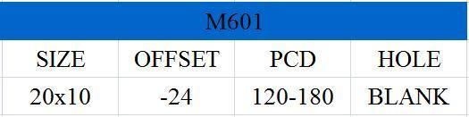 M601 JXD Brand Auto Spare Parts Alloy Wheel Rim Aftermarket Car Wheel