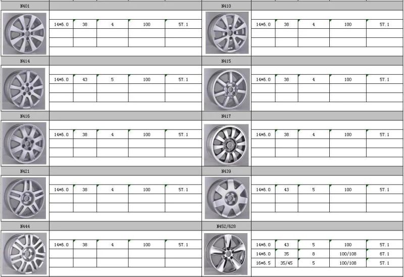 N452 JXD Brand Auto Spare Parts Alloy Wheel Rim Replica Car Wheel for Volkswagen Polo