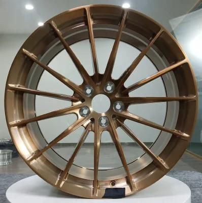 1 Piece Forged T6061 Alloy Rims Sport Aluminum Wheels for Customized Mag Rims Alloy Wheels with Brushed Bronze for Benz