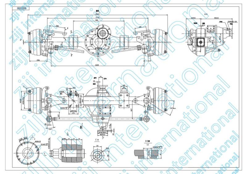 Oilfield Workover Rig Axle Steering Axle Drive Axle Steering Through Drive Axle Steering Drive Axle Through Axle Rigid Drive Axle