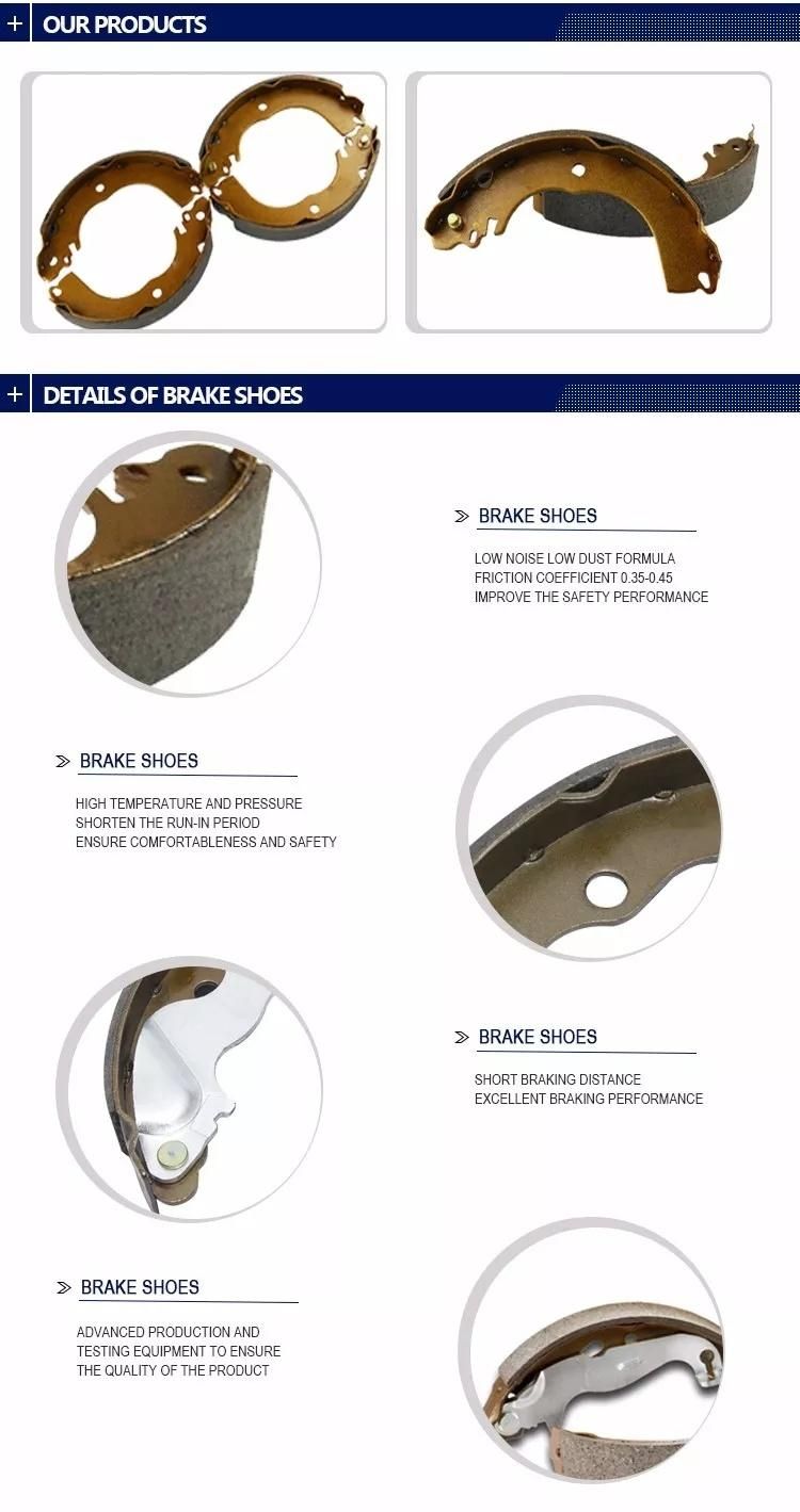 High Quality Car Brake Pads Rear Brake Shoe for Corolla