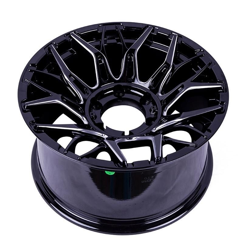 High Performance 17 18 Inch Alloy Wheel 5/6X114.3-139.7 Alloy Rim Black Rim for Car