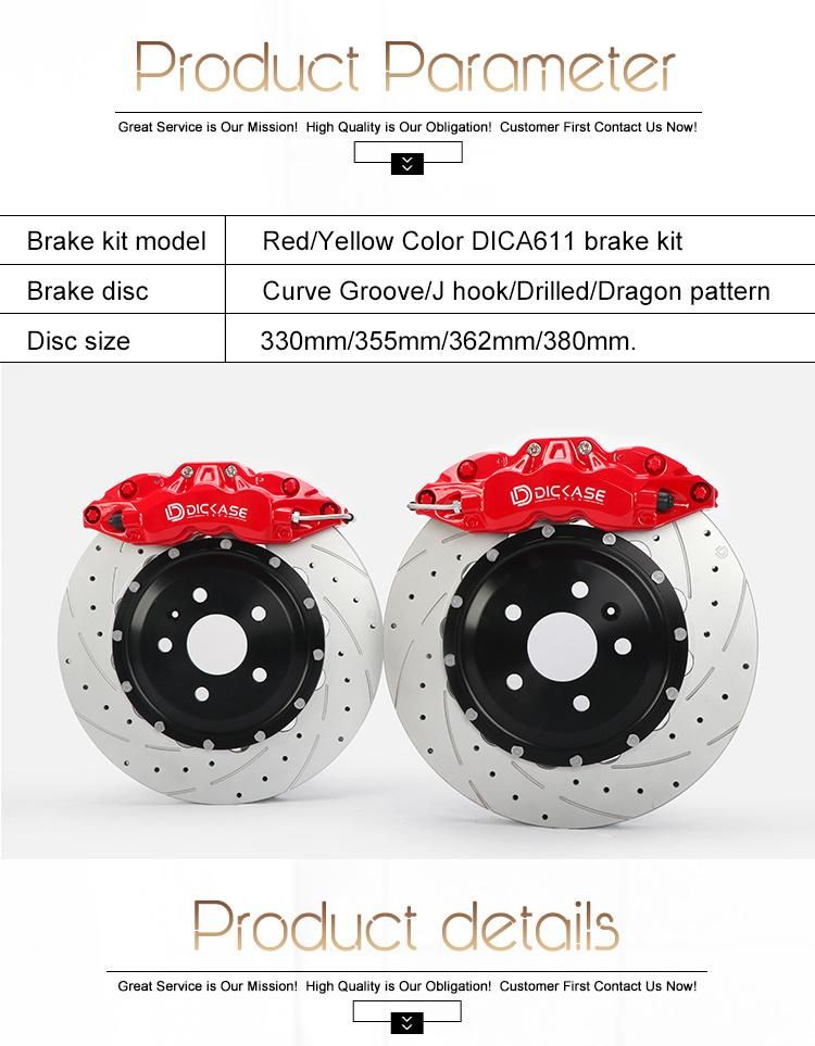 Dicase Brake A61 6 Pot Caliper Brake Kits for BMW E90 Front Wheel Brake System Upgrade