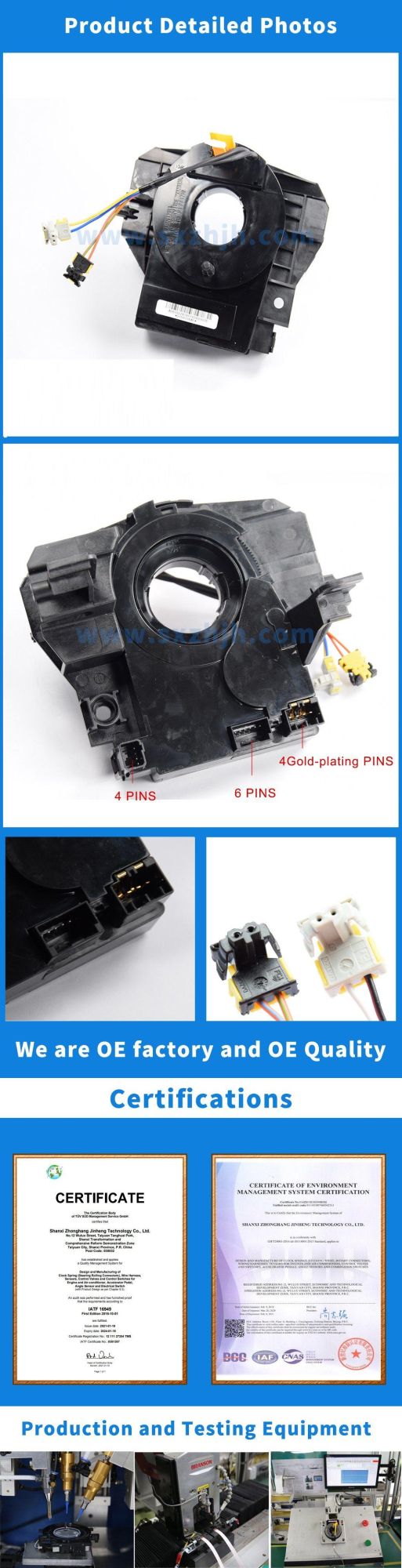 Auto Spare Parts 5156106ad Spiral Cable Clock Spring for Chrysler Sebring Dodge Avenger Chrysler