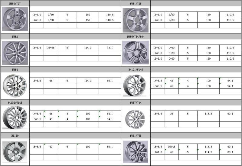N5159 JXD Brand Auto Spare Parts Alloy Wheel Rim Replica Car Wheel for Toyota