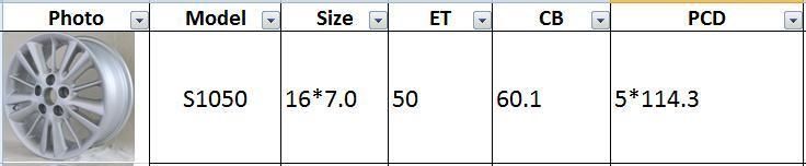 S1050 JXD Brand Auto Spare Parts Alloy Wheel Rim Replica Car Wheel for Toyota Crown