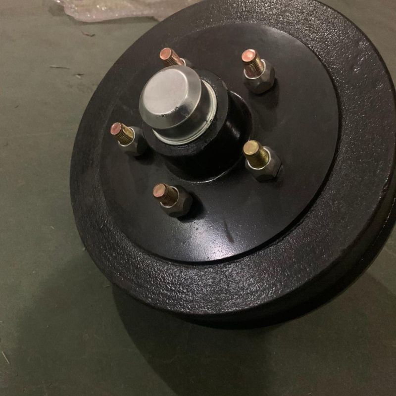 Customer Designed 5-114.3 6-139.7 Drum Trailer Half Straight Axle Trailer Hub with Hydraulic Brake Parts