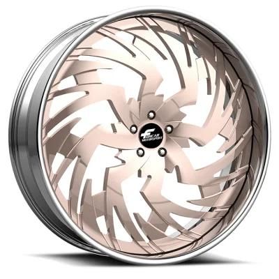 Polished Two-Pieces T6061-T6 18-24 Inch Forged Sport Car Alloy Wheels