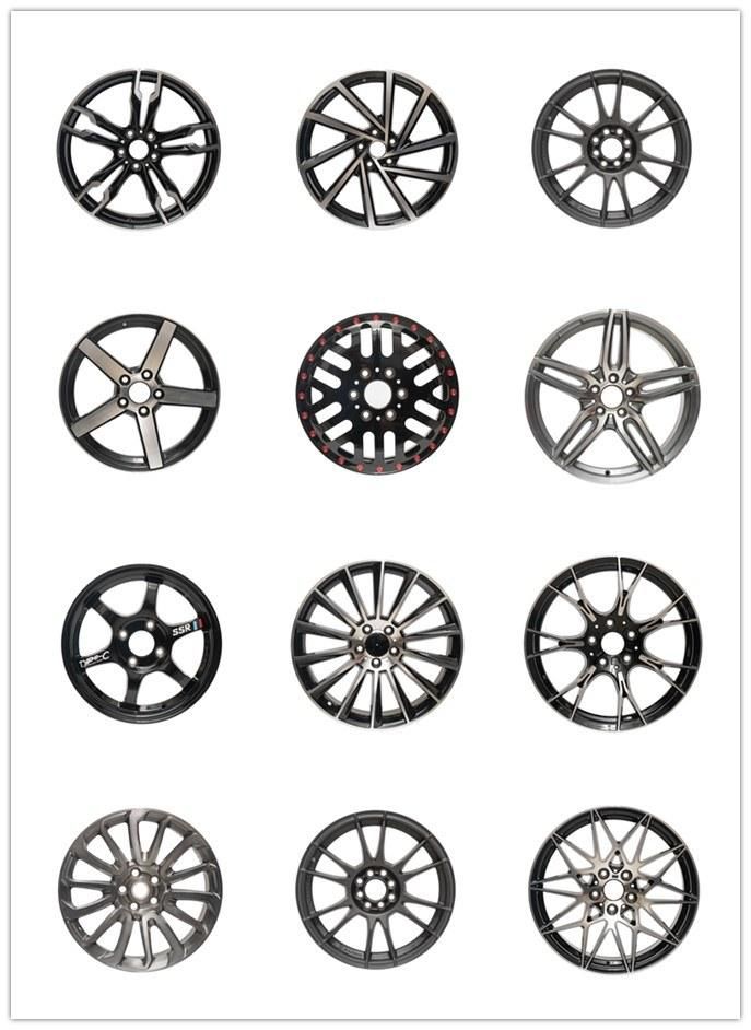 Black Spokes Aluminum Silver Alloy Wheels with for Car Refit Passenger Car Wheels
