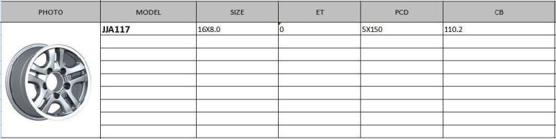 JJA117 JXD Brand Auto Spare Parts Alloy Wheel Rim Replica Car Wheel for Lexus