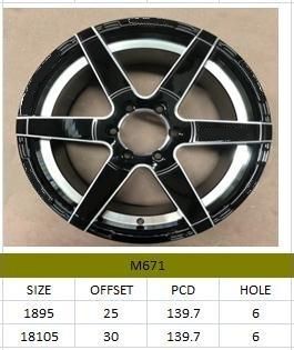M671 JXD Brand Auto Spare Parts Alloy Wheel Rim Aftermarket Car Wheel