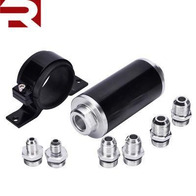 Performance Racing Aluminum An6 An8 An10 Fuel Filter with Bracket