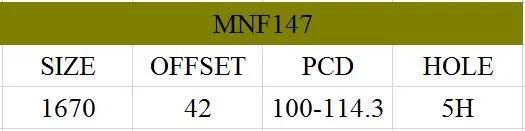 MNF147 JXD Brand Auto Spare Parts Alloy Wheel Rim Aftermarket Car Wheel