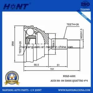 Outer Constant-Velocity Axle Joint for Audi