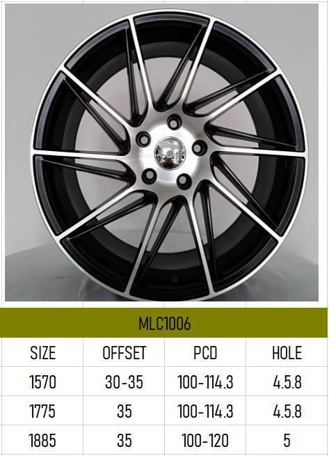 MLC1006 Aluminium Alloy Car Wheel Rim Auto Aftermarket Wheel