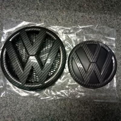 Car Grille Emblem Carbon Fiber T5 Front Emblem Back Badge
