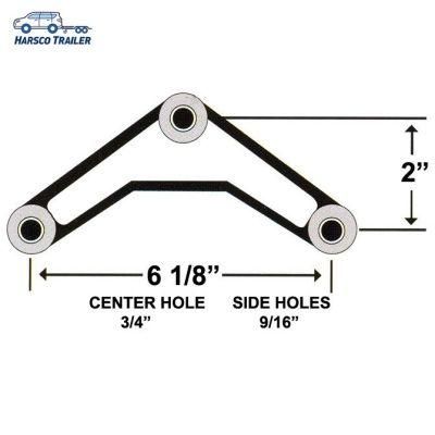 6 1/8&quot; Centers - 2&quot; Tall Painted Equalizer Bar